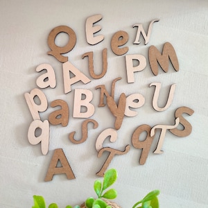 Letras de madera para decorar/pintar: Alfabeto XXL en blanco para decorar salón, dormitorio, cocina (varios tamaños y tipografías)