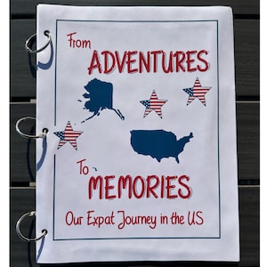 US Expat Memory Seiten zum Ausdrucken – Digitales Freundschaftsbuch für Expats | Im Ausland leben, Andenken, Umzug ins Ausland Geschenk, US letter Format