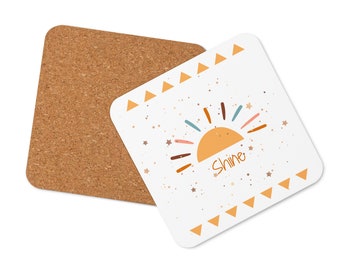 Shine Cork-back coaster