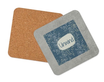 Unwind Cork-back coaster