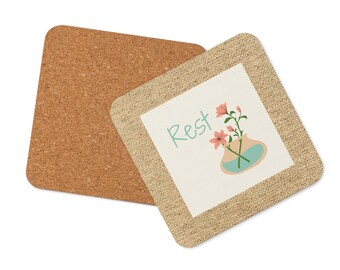 Rest Cork-back coaster