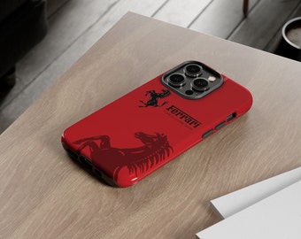 Custodie rigide Scuderia Ferrari Formula 1, Cover per telefono Ferrari F1, Charles Leclerc Carlos Sainz, iPhone 12, 13, 14, 15, Galaxy S24, S23, S22