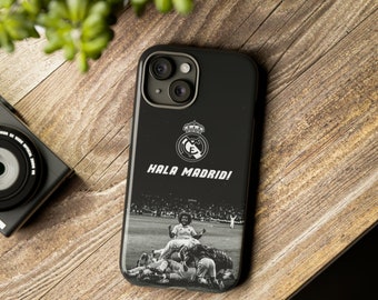 Robustes coques de portables Real Madrid, Coques de portables Hala Madrid, iPhone 13, 14, 15, Samsung Galaxy S22, S23