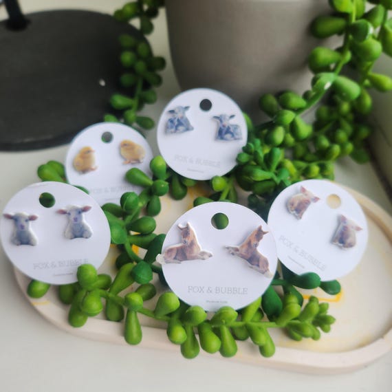 Horse Stud Earrings in Sterling Silver, Cute Tiny Animal Earrings