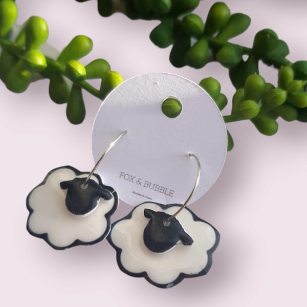 Yorkshire Sheep Dangle Earrings