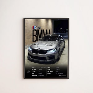 M5 CS MPerformance, decorazioni per la camera da letto, decorazioni per la casa, decorazioni per la cameretta dei ragazzi, poster digitali, auto di lusso, automotive, appassionati di auto, regali, arte murale