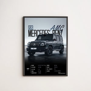 Mercedes G63 AMG (G-Wagon) , bedroom decor, home decor, boys room decor, digital posters, luxury cars, automotive, car enthusiast, gifts