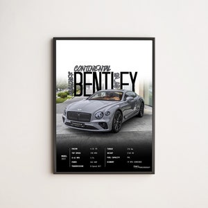 Bentley Continental GT V8 Mulliner Print: Car Enthusiast Decor (Digital TIFF)