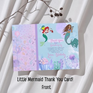Carte de remerciement La petite sirène