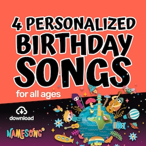 Personalized Birthday Songs for Children - Singing Your Child&#39;s Name! DIGITAL DOWNLOAD!
