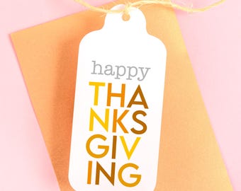 Thanksgiving Gift Tags, Printable Autumn Design (Instant Download)