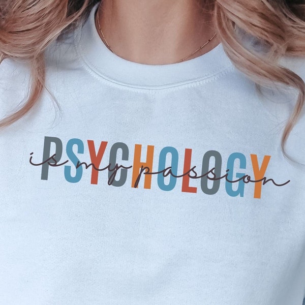 PSYCHOLOGY is my PASSION! The perfect shirt for (future) psychologists to show their passion and profession