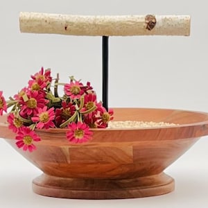 Large Wood Parrot Stand • Portable Parrot Stand • Modern Parrot Stand • Tabletop Parrot Stand • Self-Contained Perch • Bird Perch Stand