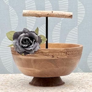 Decorative Edge Parrot Stand • Tabletop Parrot Stand • Portable Parrot Stand • Bird Perch • Bird Stand • Modern Parrot Stand