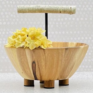 Multi-Colored Wood Parrot Stand • Portable Parrot Stand • Modern Parrot Stand • Tabletop Parrot Stand • Self-Contained Perch • Bird Perch