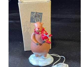 NIB Russ Moments of Wonder Reindeer Christmas Ornament Hand-Painted Item No 22536