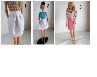 Tulip skirt for fashion dolls size 11.5 inch / 29 cm