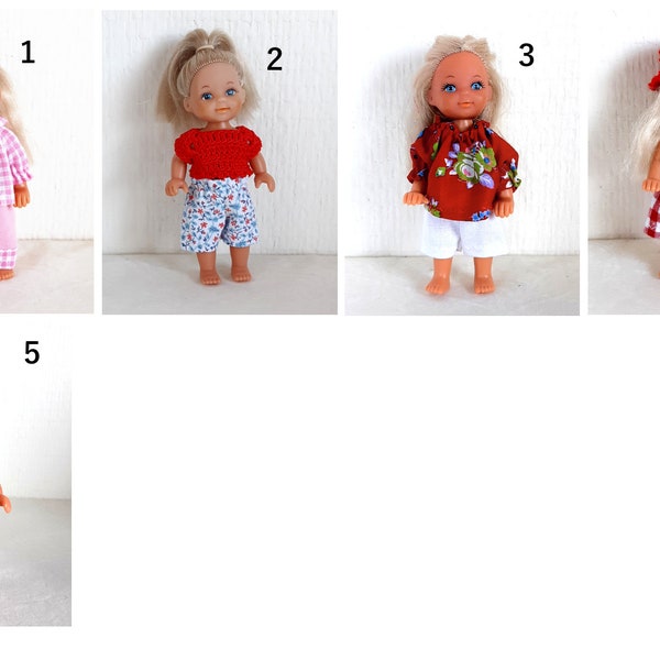 Top and pants for 11 cm / 4.5 inch dolls like Evi