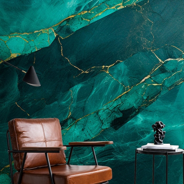Green Marble Wallpaper - Etsy