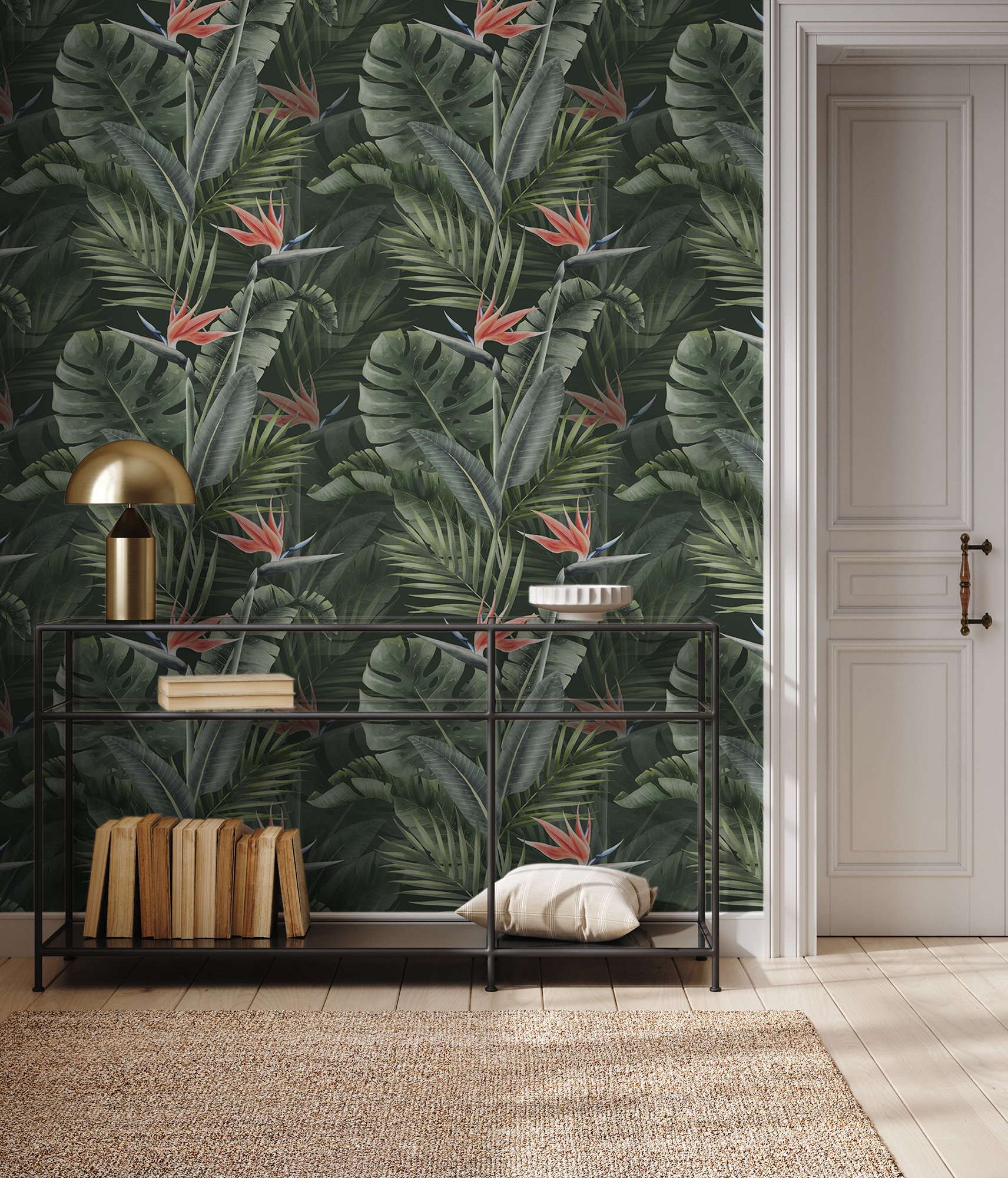 Watercolor Tropical Wallpaper, Palm Leaf | Wall Decor | Home Renovation ...