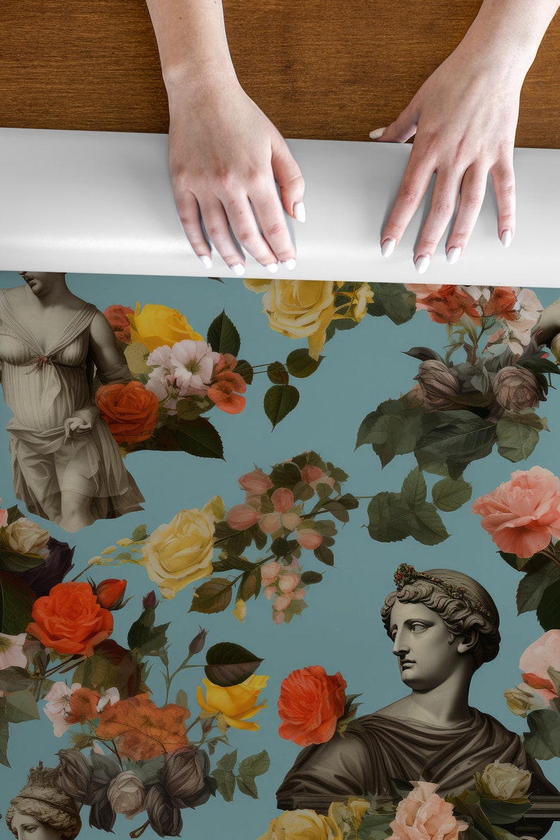 Bunte Tapete, antikes Rom-Reich Wanddekoration Hausrenovierung Wandkunst Vinyl-Tapete zum Abziehen und Aufkleben oder nicht selbstklebend Bild 7