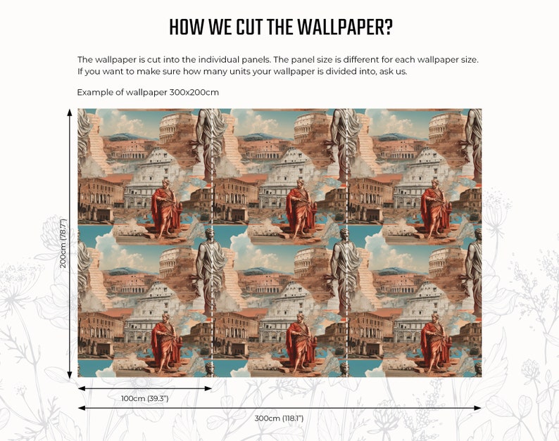 Tapete des antiken Rom-Reiches Wanddekoration Hausrenovierung Wandkunst Vinyl-Tapete zum Abziehen und Aufkleben oder nicht selbstklebend Bild 6