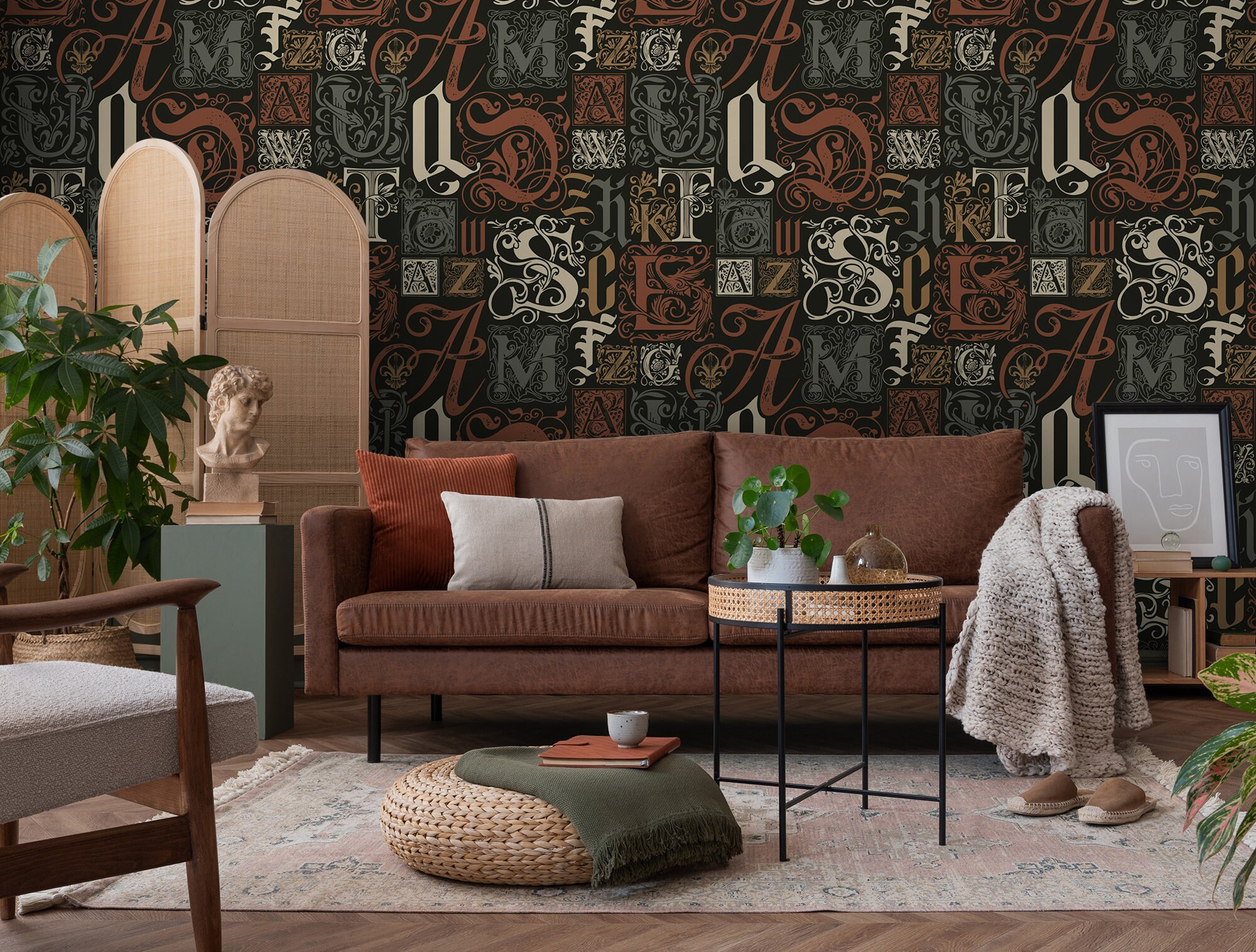 Retro Style Wallpaper, Abstract Pattern | Wall Decor | Home Renovation ...