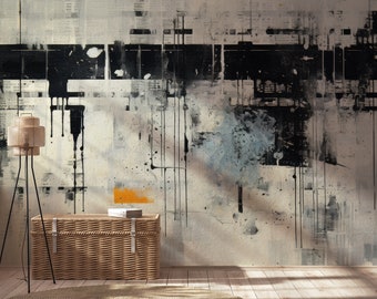 Grunge abstract wallpaper | Wall Decor | Home Renovation | Wall Art | Peel and Stick Or Non Self-Adhesive Vinyl Wallpaper
