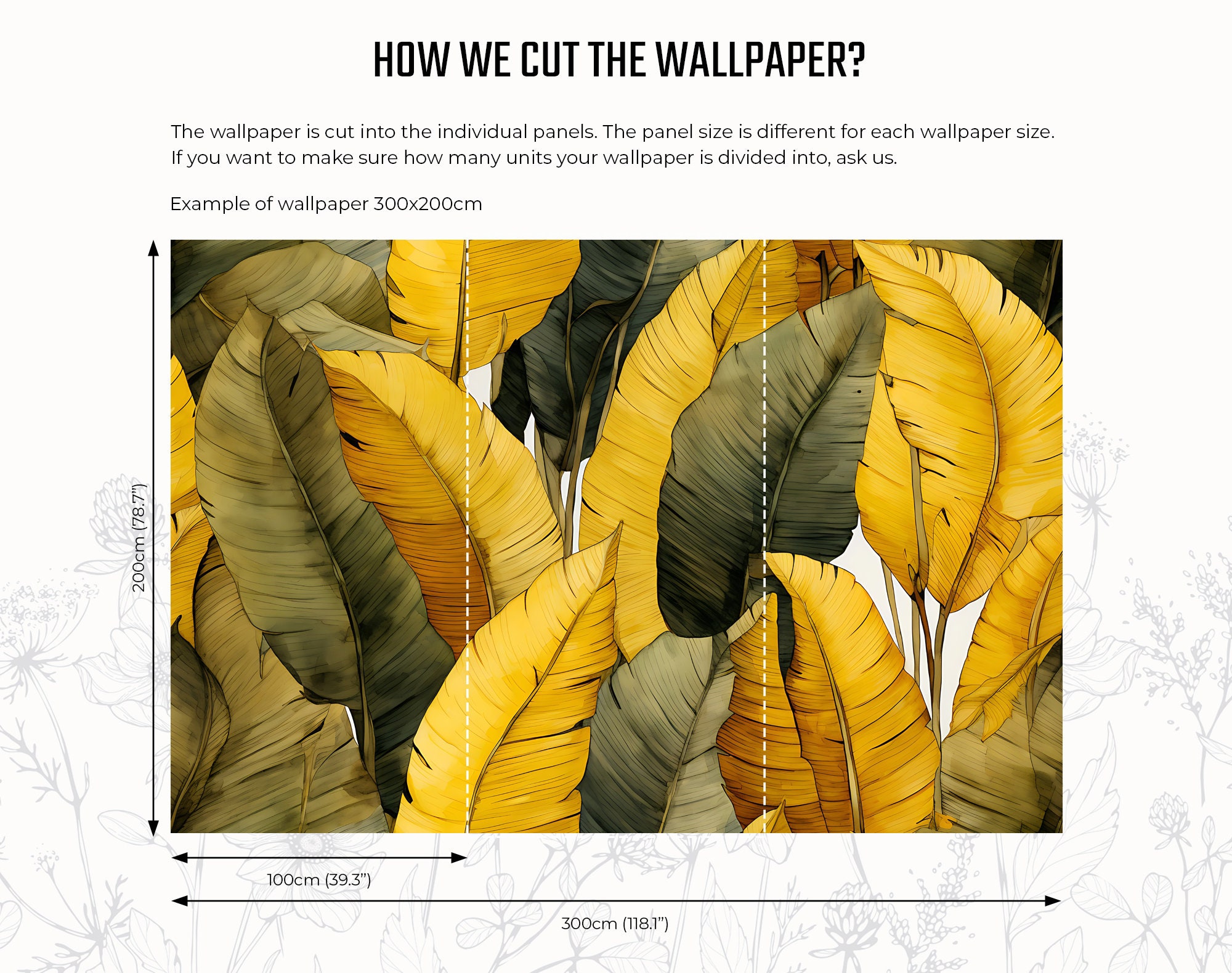 Yellow & Green Tropical Leaves Wallpaper | Wall Decor | Home Renovation ...