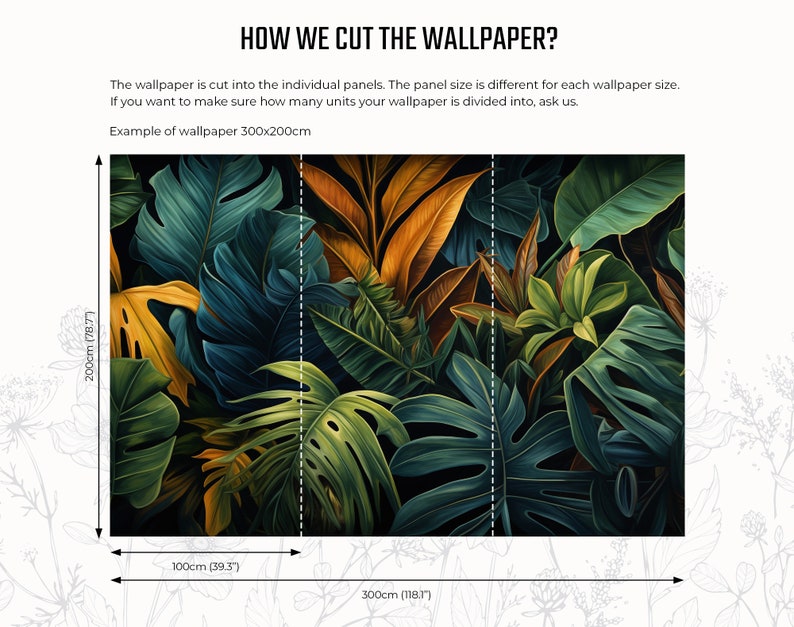 Verschiedene tropische Blätter Tapete Dschungel-Wand-Dekor Hausrenovierung Wandkunst Vinyl-Tapete zum Abziehen und Aufkleben oder nicht selbstklebend Bild 8