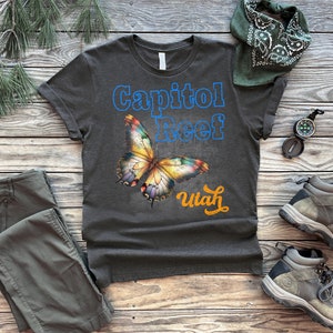 Capitol Reef National Park Shirt, Capitol Reef Butterfly Tee, Wildlife Animal Lovers Shirt, Unisex image 1