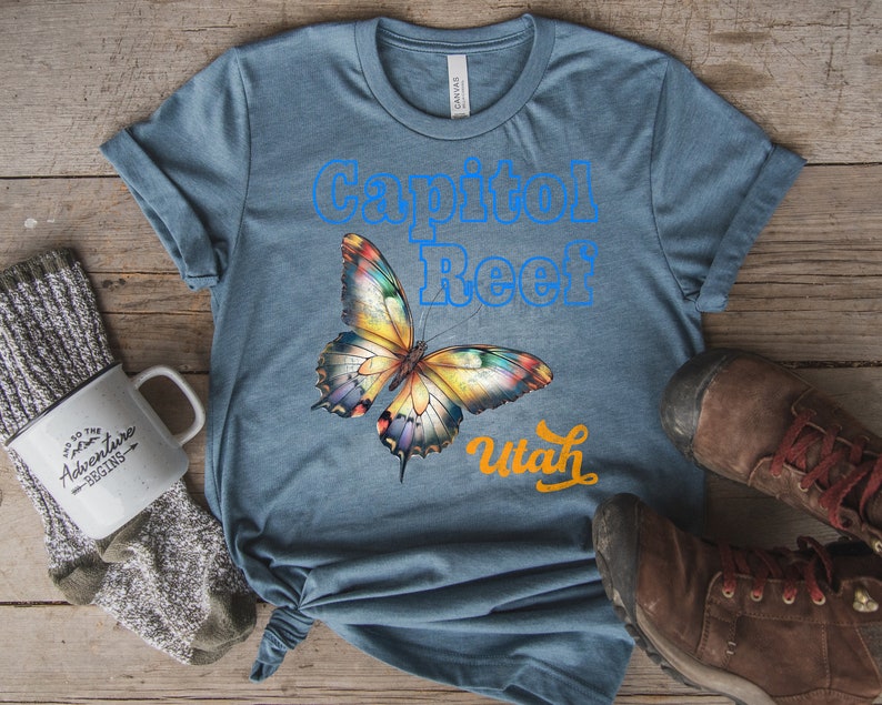 Capitol Reef National Park Shirt, Capitol Reef Butterfly Tee, Wildlife Animal Lovers Shirt, Unisex image 7