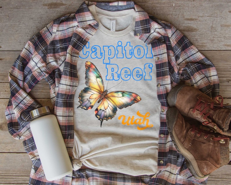 Capitol Reef National Park Shirt, Capitol Reef Butterfly Tee, Wildlife Animal Lovers Shirt, Unisex image 5