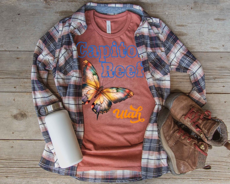 Capitol Reef National Park Shirt, Capitol Reef Butterfly Tee, Wildlife Animal Lovers Shirt, Unisex image 3