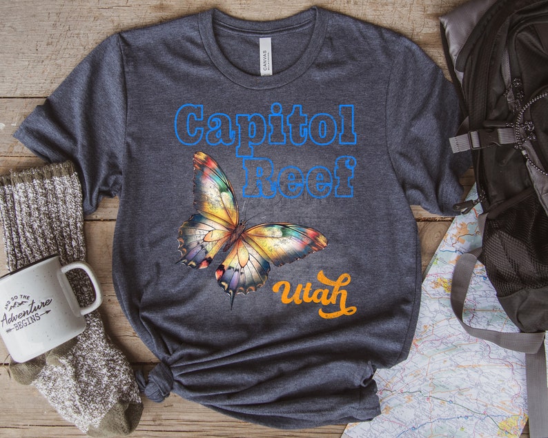 Capitol Reef National Park Shirt, Capitol Reef Butterfly Tee, Wildlife Animal Lovers Shirt, Unisex image 8