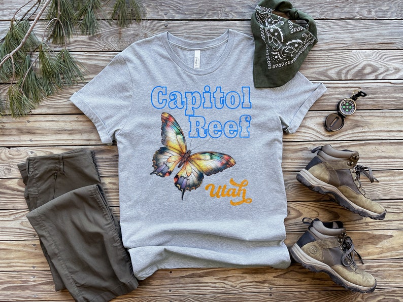 Capitol Reef National Park Shirt, Capitol Reef Butterfly Tee, Wildlife Animal Lovers Shirt, Unisex image 2