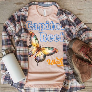 Capitol Reef National Park Shirt, Capitol Reef Butterfly Tee, Wildlife Animal Lovers Shirt, Unisex image 6