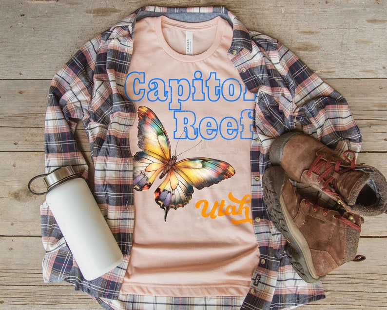 Capitol Reef National Park Shirt, Capitol Reef Butterfly Tee, Wildlife Animal Lovers Shirt, Unisex image 6