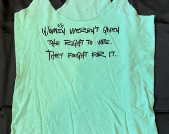 Women&#39;s Right to Vote Unisex Tank, Equal Rights Racerback, Empowered Women Tank Top, Women&#39;s Rights, Feminist Shirt, Equality, Suffragette