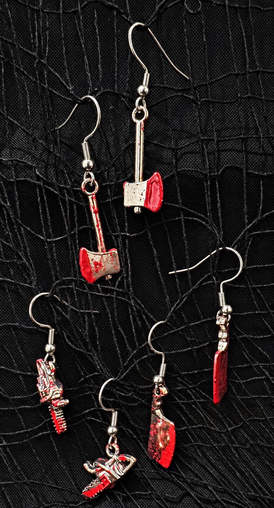 Chainsaw Earrings - Etsy