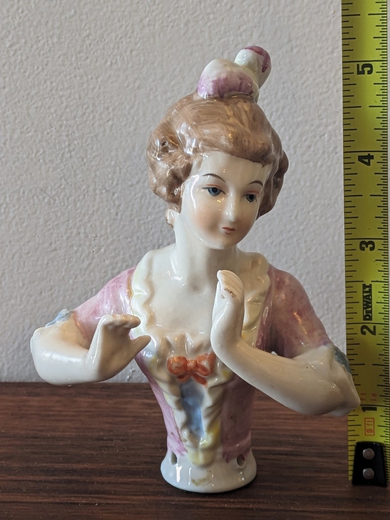 Antique Half-Dolls with Pink Bodices image 2