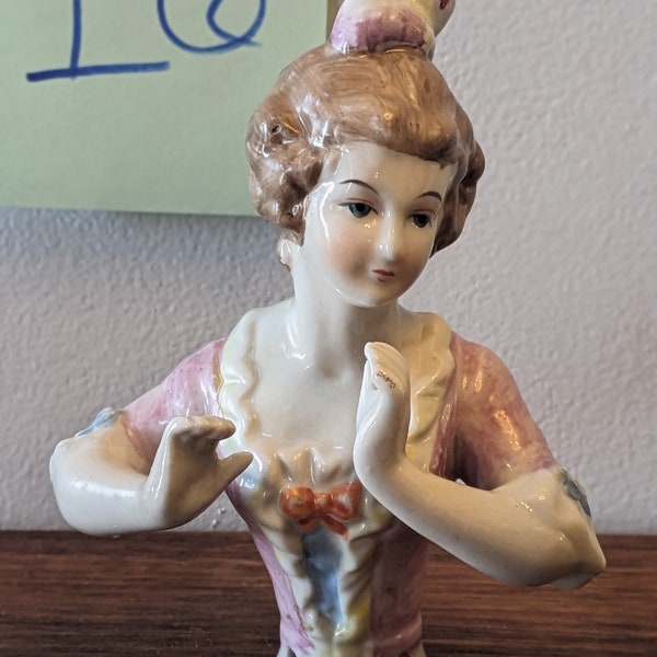 Antique Half-Dolls with Pink Bodices