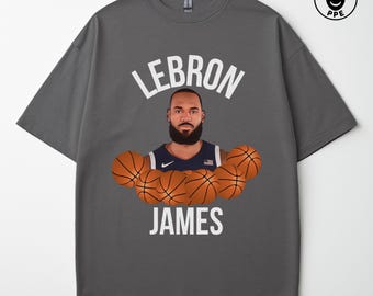 Lebron James Meme T-shirt, Funny NBA Basketball Gift - Etsy
