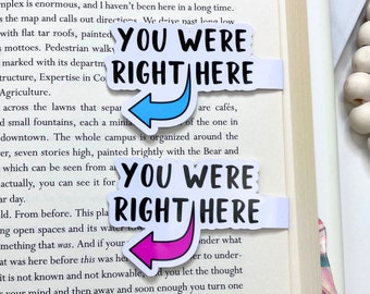 You Were Here Magnetic Bookmark, Book Lover Gift For Teacher, Bookish Gift For Her, Reading Gift For Book Club, Reader Bookmark For Him
