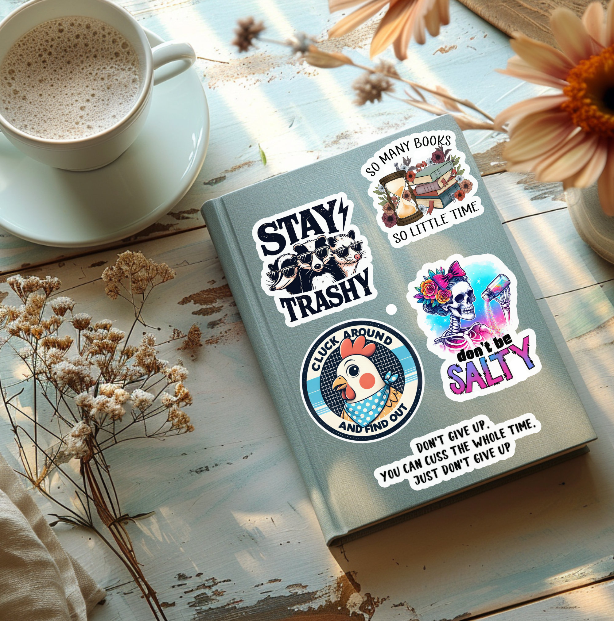Even Baddies Get Saddies Sticker, Funny Raccoon Sticker, Mental Health ...