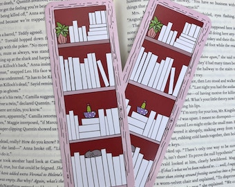 Book Reading Tracker, Bookshelf Bookmark, Reading Log, Book Lover Gift, Book Club Gift For Bookworm, Cute Bookish, Reading Challenge