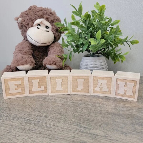 Customizable Baby Blocks - Adorable Wooden Decor for the Nursery