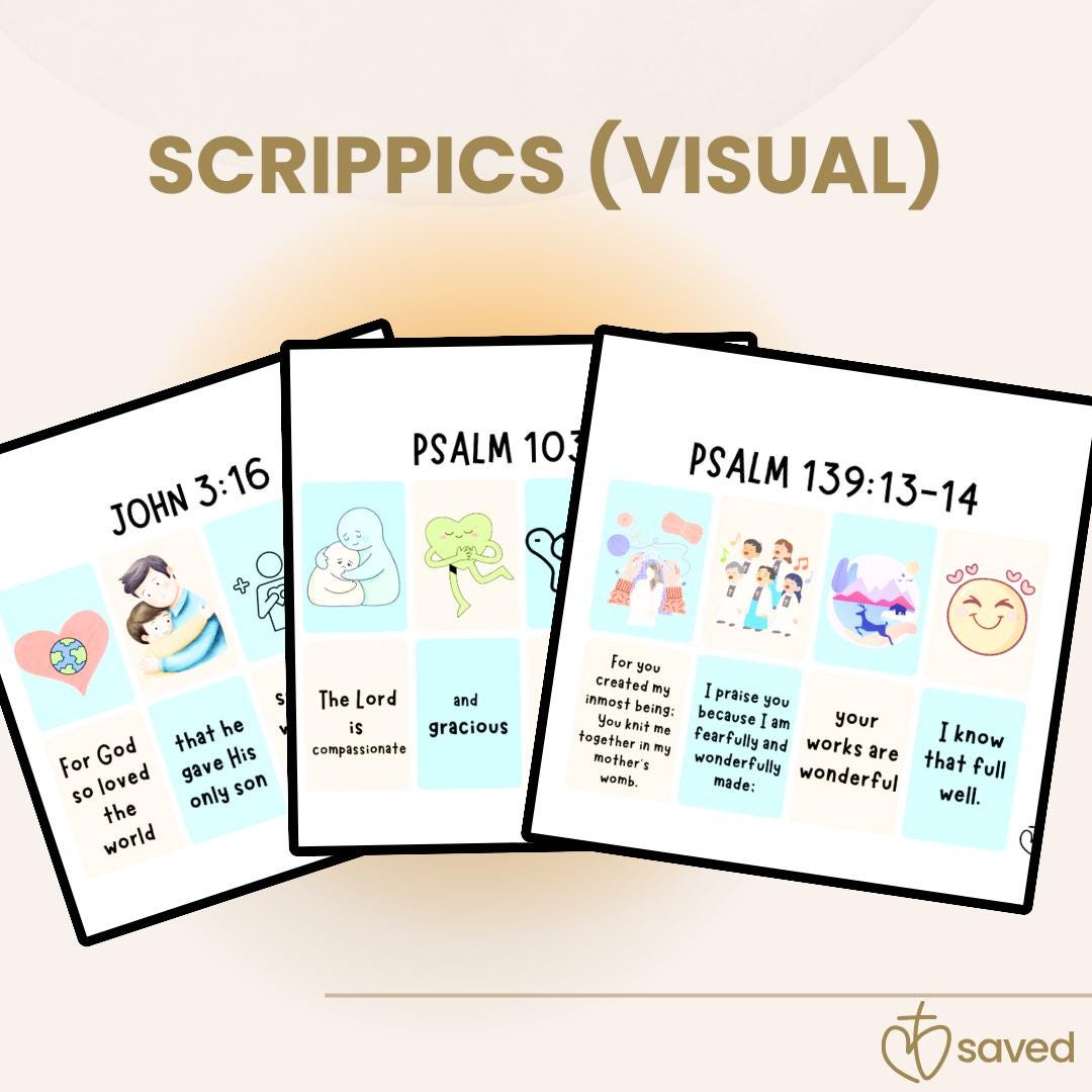 Scripture Visual Asd Scrippics (visual Scripture Memory Cards) - Etsy