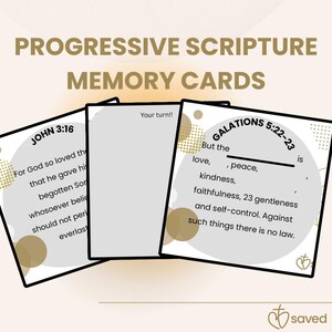 Tarjetas de memoria de las Escrituras para la escuela bíblica, la educación en el hogar y la escuela dominical DESCARGA DIGITAL