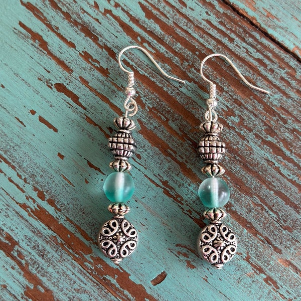 One of a kind handcrafted dangle earrings